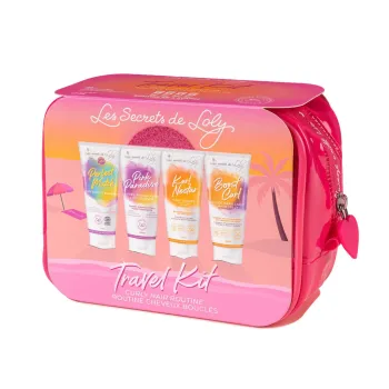 Travel Kit trousse cheveux bouclés Les Secrets de Loly - trousse de 4 produits