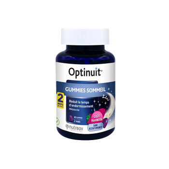 Optinuit gummies sommeil goût framboise Nutreov - pot de 60 gummies 