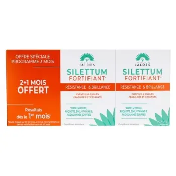 Silettum Fortifiant Jaldes - lot de 3 boîtes de 60 comprimés 2+1 offerte