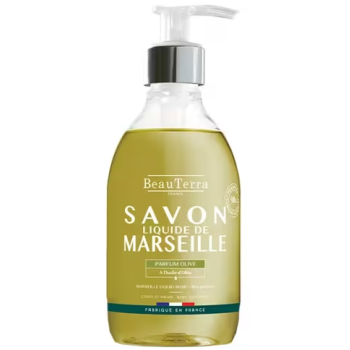 Savon liquide de marseille olive Beauterra - flacon-pompe de 300ml