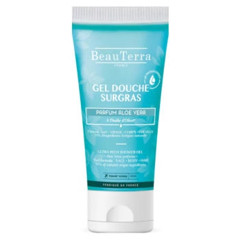Gel douche surgras parfum aloe vera BeauTerra - tube de 100ml