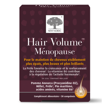 Hair volume ménopause New Nordic - boite de 30 comprimés 