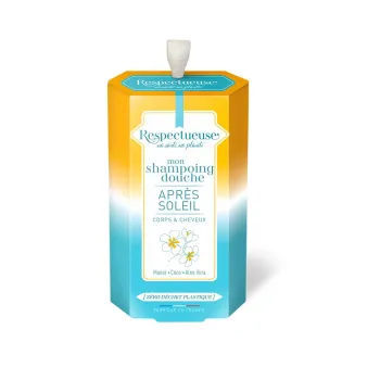 Mon shampoing douche solide après-soleil Respectueuse - pain de 75g