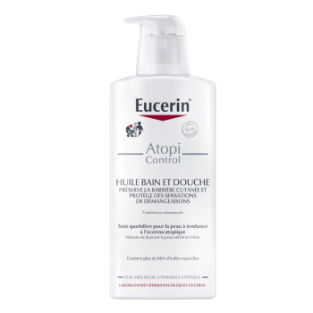 Atopicontrol huile bain douche Eucerin - flacon de 400ml