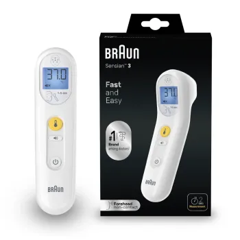 Sensian 3 thermom&egrave;tre frontal sans contact Braun - un thermom&egrave;tre