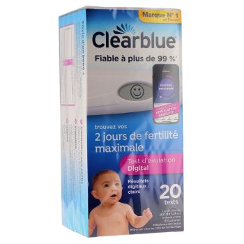 Test d'ovulation digital Clearblue - boite de 20 tests