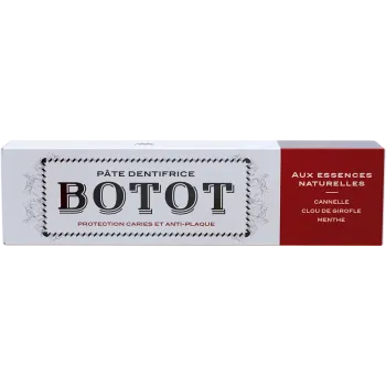Dentifrice aux essences naturelles cannelle clou de girofle menthe Botot - tube de 75ml