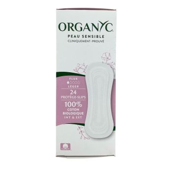 Protège-slips coton bio flux léger Organyc - boite de 24 protections