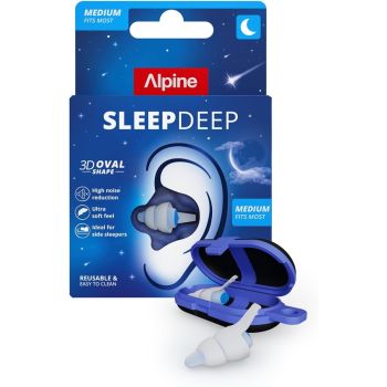 Sleep Deep bouchons d'oreille medium Alpine - une paire + une boite de transport