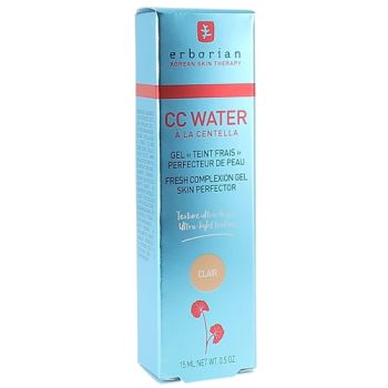 CC Water à la Centella Gel teint frais perfecteur de peau clair Erborian - tube de 15ml