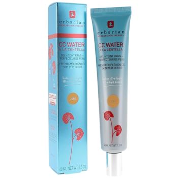 CC Water à la Centella Gel teint frais perfecteur de peau doré Erborian - tube de 40ml - Doré