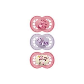 Sucette anatomique Original jour/nuit 18 mois+ rose Mam - lot de 3 sucettes