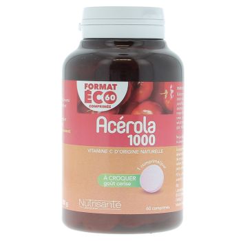 Acérola 1000 Nutrisanté - 60 comprimés à croquer