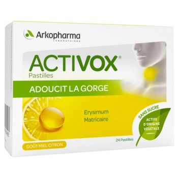 Activox arôme miel citron Arkopharma - boîte de 24 pastilles