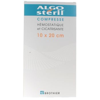 Algostéril compresse hémostatique et cicatrisante - boite de 16 compresses de 10 x 20 cm