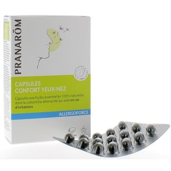 Allergoforce Capsule confort yeux-nez Pranarom - Boîte de 30 capsules