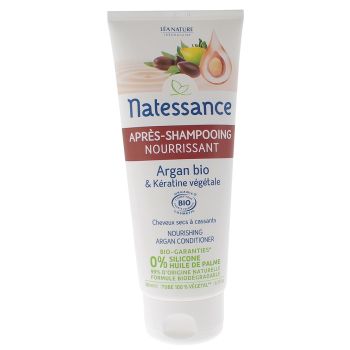 Après-shampooing Argan & kératine végétale Natessance - tube de 200 ml