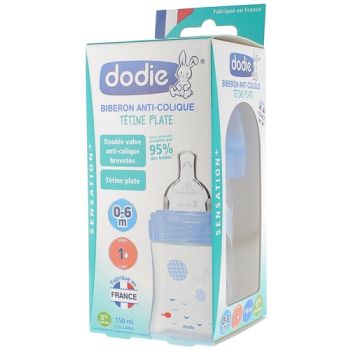 Biberon Sensation+ débit lent mer 0-6mois Dodie - Biberon de 150ml