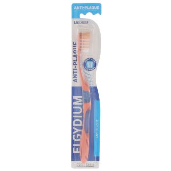 Brosse à dents medium anti-plaque Elgydium - une brosse à dents