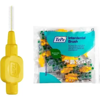 Brossettes interdentaires originales jaune taille 4 (0.7 mm) TePe - 20 brossettes