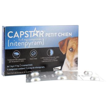 Capstar petit chien 11,4 mg comprimés de nitenpyram - 6 comprimés