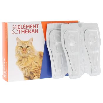 Fiprokil chats 50 mg Clément Thékan - boîte de 4 pipettes de 0,50 ml