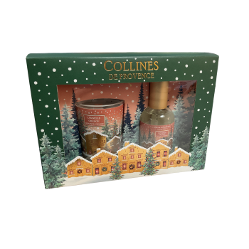 Coffret cadeau Cannelle-orange Collines de Provence - coffret contenant 2 produits