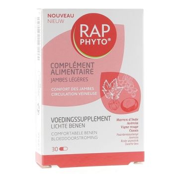 Complément alimentaire jambes légères Rap Phyto - boîte de 30 gélules
