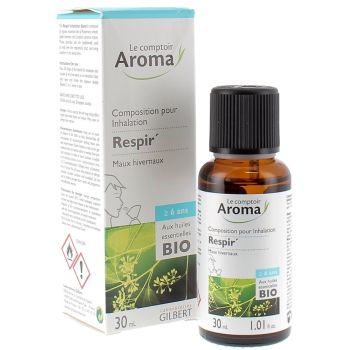 Composition pour Inhalation Respir' Le Comptoir Aroma - flacon de 30 ml