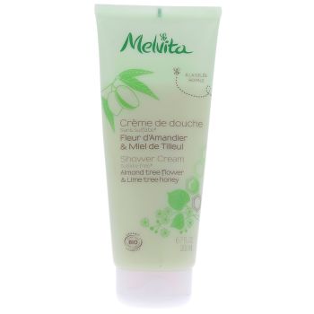 Crème de douche fleur d'amandier & miel de tilleul Melvita - Tube de 200 ml