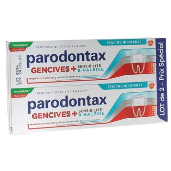 Dentifrice Gencives+ Fraîcheur intense Parodontax - lot de 2 tubes de 75ml
