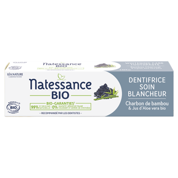Dentifrice soin blancheur bio Natessance - tube de 75ml