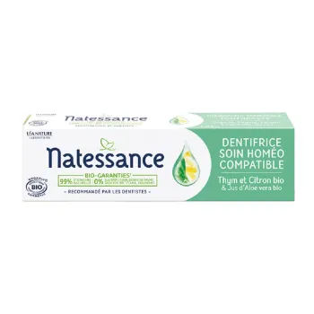 Dentifrice soin homéo compatible bio Natessance - tube de 75ml
