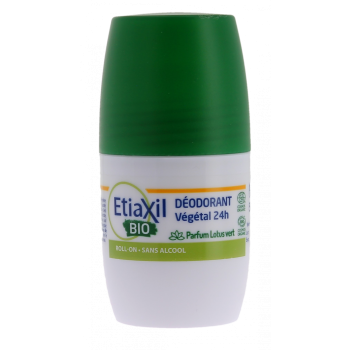 Déodorant végétal 24h bio parfum lotus vert Etiaxil - roll-on de 50ml