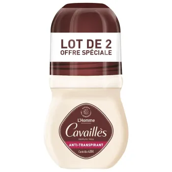 Déodorant Absorb+ homme 48H Rogé Cavaillès - lot de 2 roll-on de 50 ml