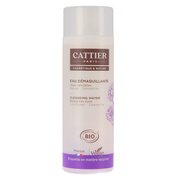 Eau démaquillante yeux sensibles bio Cattier - flacon de 150 ml