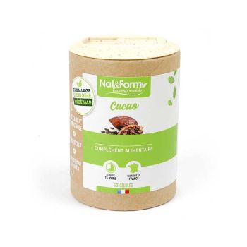 Fèves de cacao Ecoresponsable Nat&Form - boite de 60 gélules