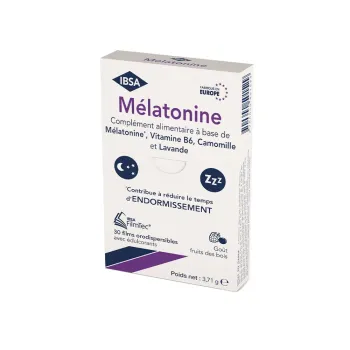 Mélatonine 1,9mg goût fruits des bois Ibsa FilmTec - boite de 30 films orodispersibles
