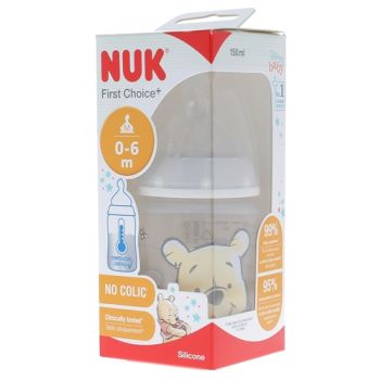 First Choice + Biberon Disney Winnie L'Ourson 0-6 mois NUK - biberon de 150ml