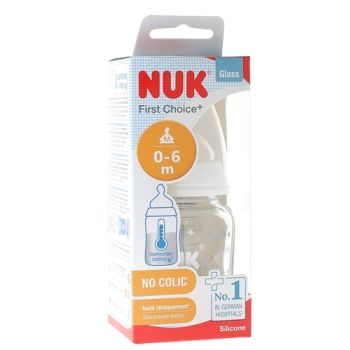 First Choice+ Biberon verre 0-6 mois NUK - un biberon de 120 ml