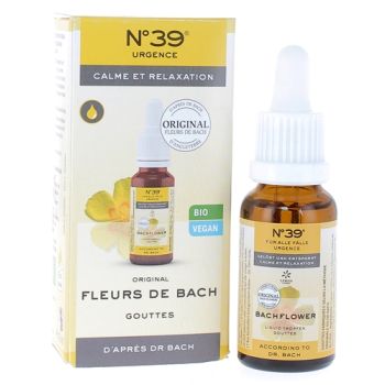 Fleurs d'E. Bach calme et relaxation N°39 Lemon pharma - flacon de 20ml