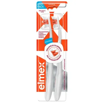 Brosse à dents souple précision interdentaire Elmex - 2 brosse à dents