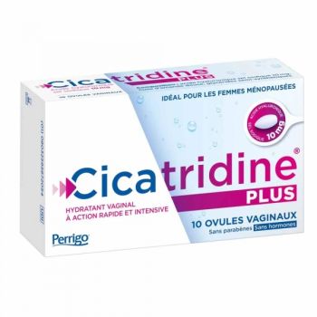 Cicatridine plus ovules vaginaux Perrigo - boite de 10 ovules