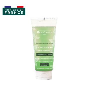 Gel douche Surgras Verveine Citron Corps et Cheveux BeauTerra - tube de 200 ml