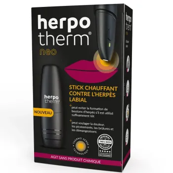 Herpotherm Neo Stick chauffant soin herpès labial & boutons de fièvre - une unité