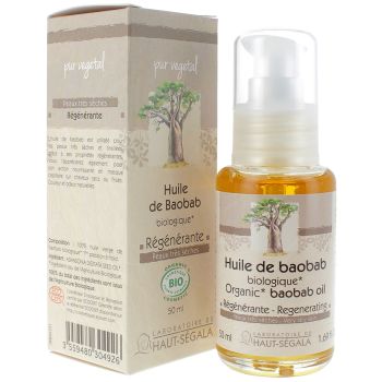 Huile de Baobab Bio Régénérante Laboratoire Haut-Ségala - flacon de 50 ml