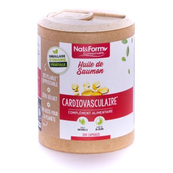 Huile de saumon Ecoresponsable Nat&Form - boite de 200 capsules