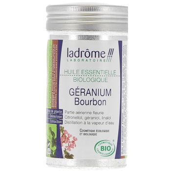 Huile essentielle géranium bourbon Bio Ladrôme - Flacon de 10 ml