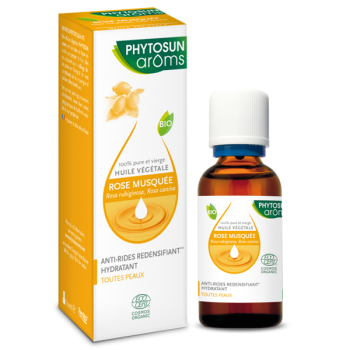 Huile végétale à la rose musquée Phytosun Arôms - flacon de 50 ml