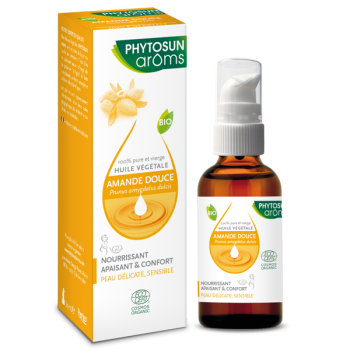 Huile végétale d'amande douce bio Phytosun Arôms - flacon de 50 ml